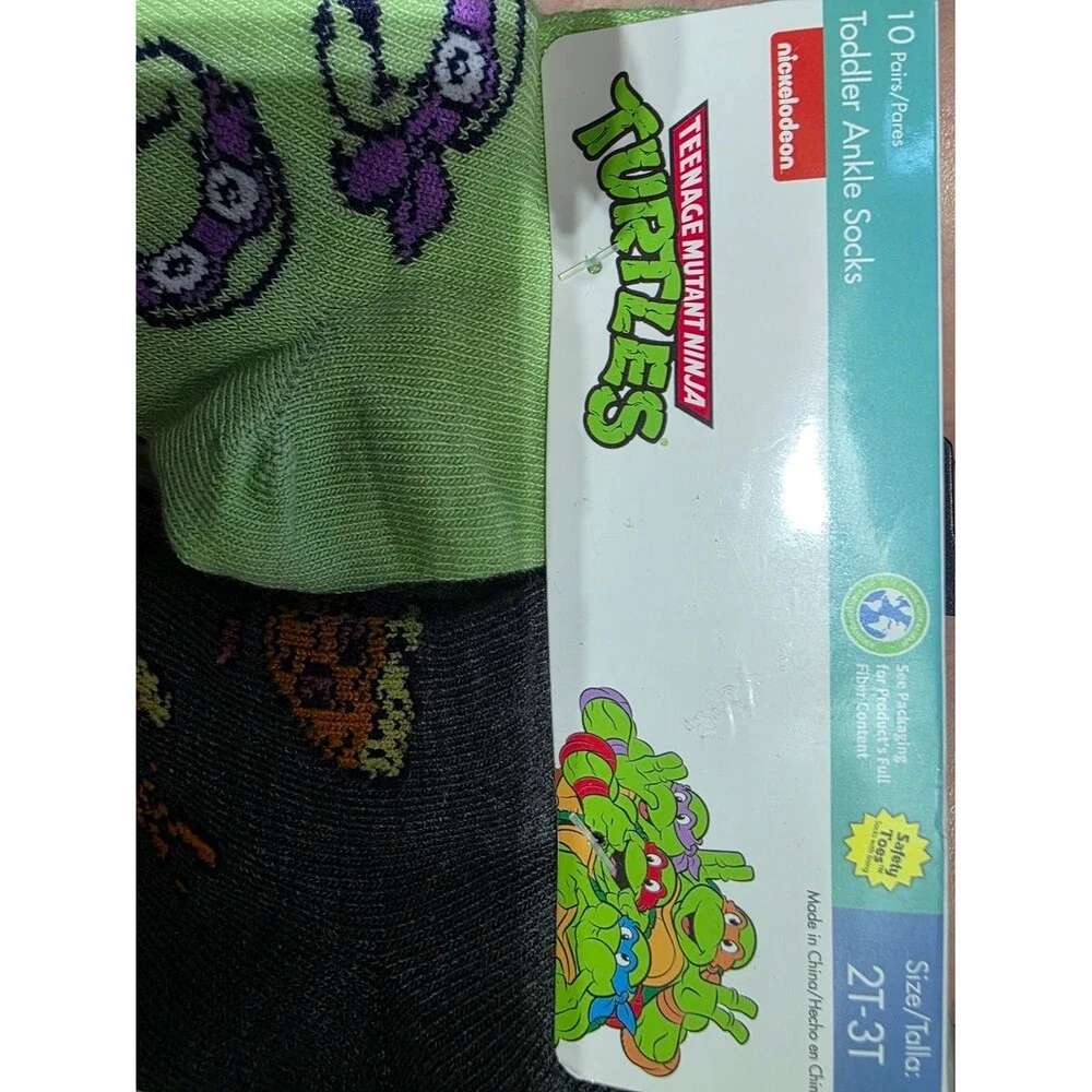 Nickelodeon Teenage Mutant Ninja Turtles Toddler Socks 2 Packs - 2t-3t